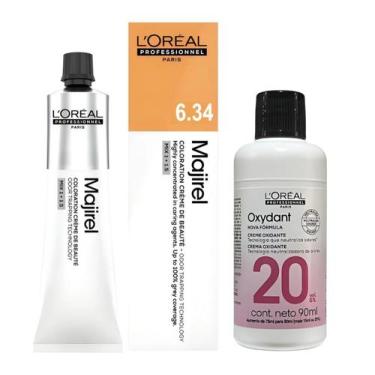 Imagem de Majirel Tinta 6.34 Louro Esc D Ac 60g + Ox 20vol 90ml Loreal - 1010-34