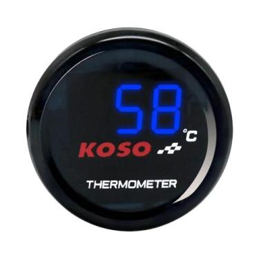 Imagem de Termômetro Digital LCD Universal À Prova d'Água Vermelho Azul 12V KOSO
