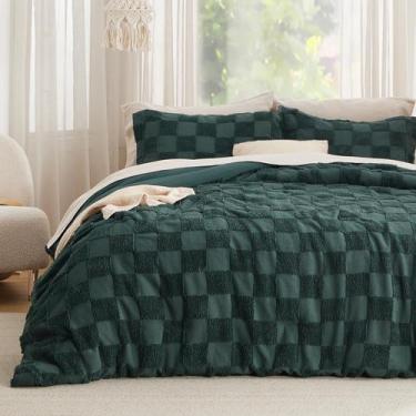 Imagem de Conjunto de edredom Bedsure King Size Emerald, 3 peças