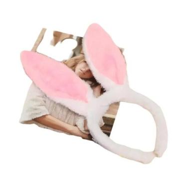 Imagem de Tiara De Pelúcia Unissex Com Orelhas De Coelho Para Festas, Apresentaç