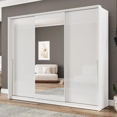 Imagem de Guarda Roupa Casal com Espelho 3 Portas de Correr Porto Politorno