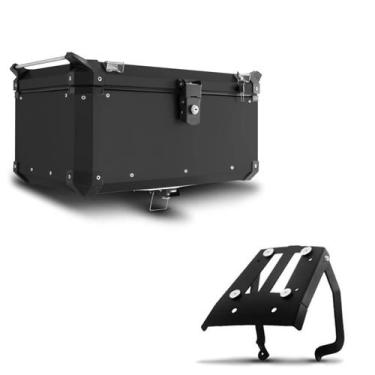 Imagem de Baú Moto Alumínio Top Case 56 Litros + Base de Fixação Super Adventure