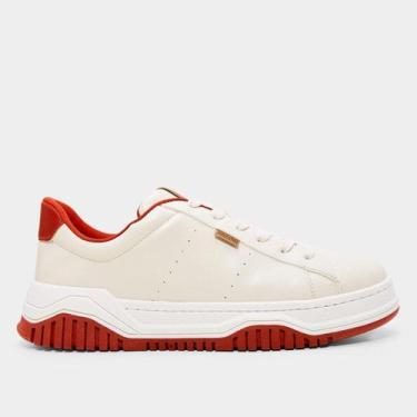 Imagem de Tênis Anacapri Lola II Feminino, Bege, Vermelho, 37