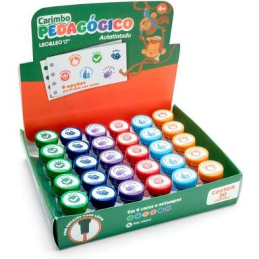 Imagem de Carimbo Pedagógico Autotintado - 6 Modelos Sortidos - Leo E Leo