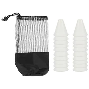 Imagem de 1 Conjunto Patins Luminosos Cones Acessórios De Treinamento De Rolo Mini Cone De Treinamento Cone De Disco De Futebol Andar De Patins Cone De Tráfego Filho Educaçao Fisica Branco