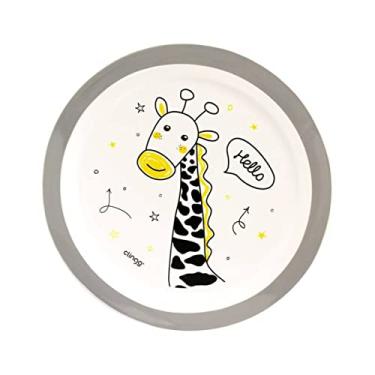 Imagem de Prato Para Alimentação Infantil Raso Zoo Girafa Clingo