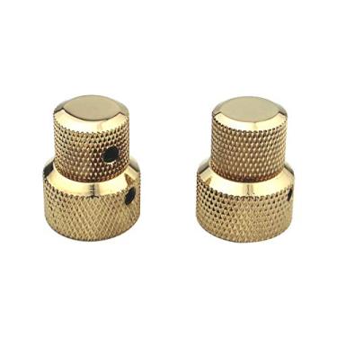 Imagem de Guyker 2 puxadores concêntricos empilhados, botões de controle serrilhados duplos, botão de tom de volume de cúpula de para guitarra elétrica ou baixo de precisão – usinado CNC (dourado)