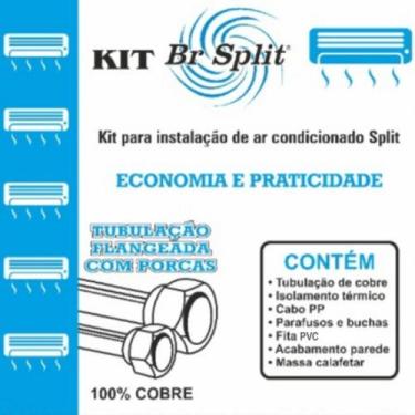 Imagem de Kit Instalação De Ar Condicionado Split  - Kit Br Split 1/4 1/2 2 Metr