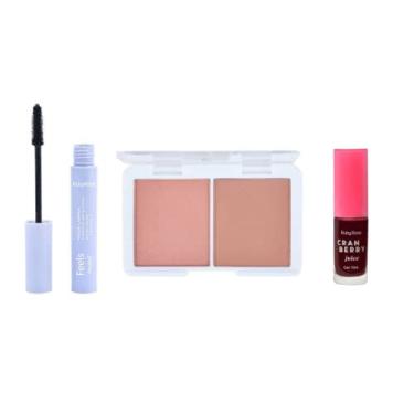 Imagem de Kit Maquiagem Ruby Máscara de Cílios Feels Mood HB510 + Lip Tint Juice HB556 + Blush New Vibe HB6114-9