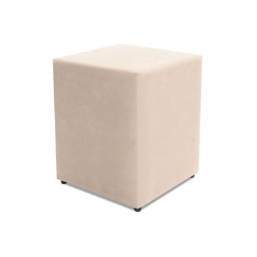 Imagem de Puff Quadrado Suede Decorativo 35x35cm