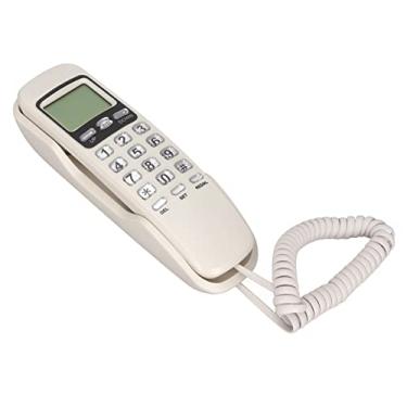 Imagem de ciciglow KXT333CID Telefone com fio, telefones para idosos, telefone de parede retrô novidade com visor LCD telefone de parede com fio para hotel home office (vermelho) (branco)