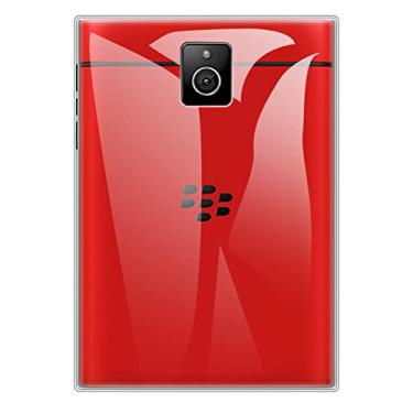 Imagem de Capa para BlackBerry Passport Q30, capa traseira de TPU macio à prova de choque, silicone anti-impressões digitais, capa protetora de corpo inteiro para BlackBerry Passport Q30 (4,50 polegadas) (transparente)