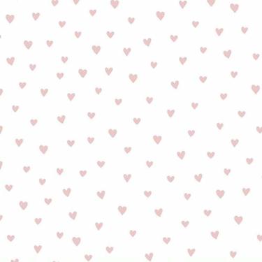 Imagem de Papel de Parede Coração Rosa Claro Glitter Fofura Baby 4022