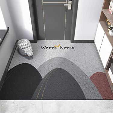 Imagem de SHENGANG Capacho de porta de casa quarto cozinha sala de estar tapete PVC antiderrapante tamanho personalização tapete de porta de corredor interno, C, 60x120cm