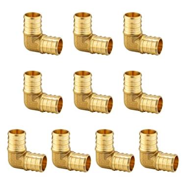 Imagem de (Pacote com 10) Eficield PEX 1 polegada ELARW BRASS CRIMP FITTINGS PARA PEX TUBING (sem chumbo) - 10 peças