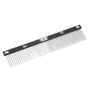 Imagem de TOPINCN Pet Comb, 3 Colors Pet Stainless Steel Dog Cat Hair Comb Anti Static Hair Shedding Comb Pet Grooming Comb Brush with Different Spaced Rounded Teeth(Black)