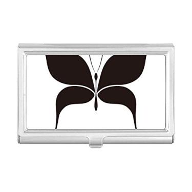 Imagem de Carteira de bolso com porta-cartões de visita com borboleta preta de fada