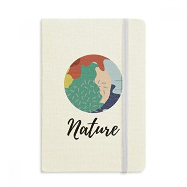 Imagem de Caderno com estampa de arte abstrata em tecido oficial capa dura para diário clássico