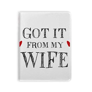 Imagem de Caderno Got It From My Wife Presente de Dia dos Namorados Capa Diário Capa Macia Diário