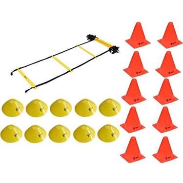 Imagem de Kit Treinamento Funcional com Escada de Agilidade + Cones + Chap?u Chin?s - Odin Fit