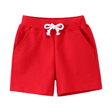 Imagem de Shorts casuais de desenho animado para meninas infantis shorts casuais moda praia shorts shorts jeans (vermelho, 3-4 anos)