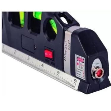 Imagem de Trena Nível Laser Prumo Level Pro 3 Pontos Profissional Alinhador Fita