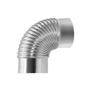 Imagem de predolo Tubo de fogão de tenda, tubo de gás de combustão de chaminé, tubo de extensão de exaustão de aquecedor de caldeira removível para exterior, peças de, Tubo de cotovelo