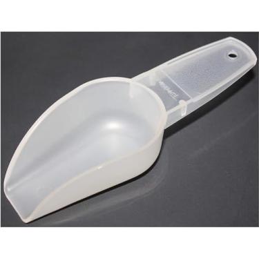 Imagem de Colher de vaso pequeno Tupperware com al a branca transparente cl ssica