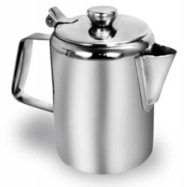 Imagem de Bule Para Leite Leiteira Com Tampa 568Ml Premium Em Aço Inox