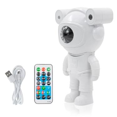 Imagem de Luminária Astronauta Projetor De Galáxia Estrelas Luz Som Bluetooth USB Alto Falante