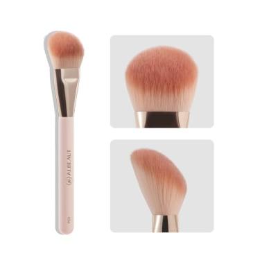 Imagem de Pincel de blush líquido angular para maquiagem de bochechas, base creme, contorno bronzeador, ferramenta de maquiagem facial angular (pincel facial multitarefa)
