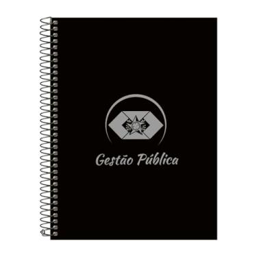 Imagem de Caderno Universitário Espiral 20 Matérias Profissões Gestão Pública (Preto e Prata)
