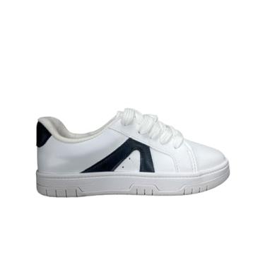 Imagem de Molekinha, Tênis Casual Infantil Molekinha Napa Branco Preto 2562112 Cor:Branco;Tamanho:28;Genero:Meninas