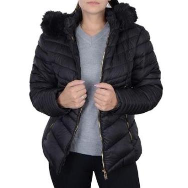 Imagem de Jaqueta Feminina Facinelli By Mooncity Peluciada Preta - 620283-Feminino