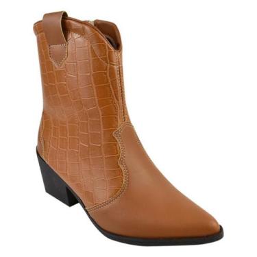 Imagem de Bota Feminina Ana Castela Country Western Bella Texana Bordada Ultra C