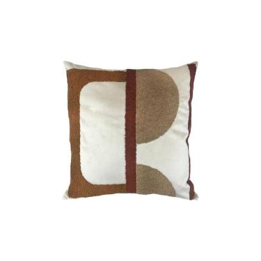 Imagem de Almofada Decortextil Veludo Off Bord Relevo Boucle 52x52 cm