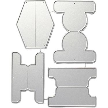 Imagem de 4 abas planejadoras cortadas para fazer cartões, matrizes de corte de metal, parabéns, cortes, aniversário, estampagem, estêncil, modelo para decoração de scrap-booking, cartão de bênção de