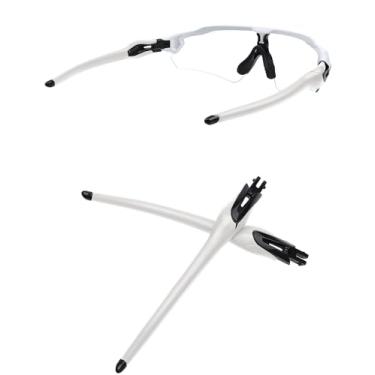 Imagem de MYCOURAG Hastes de substituição e pernas compatíveis com óculos de sol Oakley Radar EV Path/Pitch/Advancer - Preto - Branco
