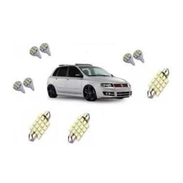 Imagem de Kit Lampada Led Fiat Stilo 2005 A 2008 Pingo Placa Teto - Blue Lion, L