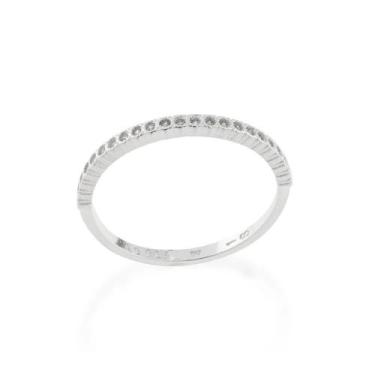 Imagem de Aliança de prata 925 fina casamento ou noivado rommanel anel fino femi