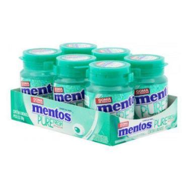Imagem de Kit Chiclete Mentos 6x56g Garrafinha Wintergreen