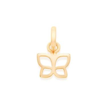 Imagem de Pingente banhado ouro 3x 24k 18k e 22k  feminino borboleta com detalhe