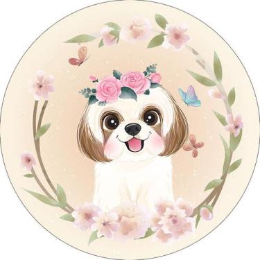 Imagem de Painel De Festa Redondo 1,50x1,50 - Cachorrinhas Pet Cute 001 - Via Co
