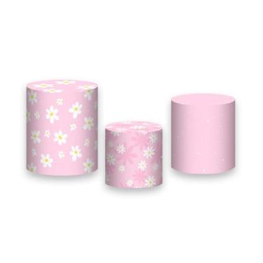 Imagem de Trio de Capas de Cilindro - Margarida e Poás Rosa Suave 051 - Via Core