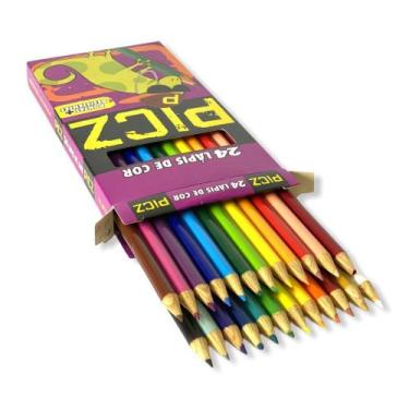 Imagem de Lápis de Cor 24 Unidades Picz Material Escolar