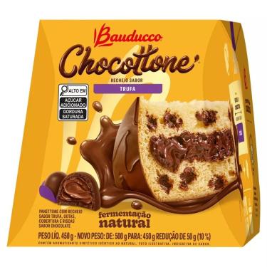 Imagem de Panettone Recheio Trufa Cobertura Chocolate Bauducco Chocottone 450g  