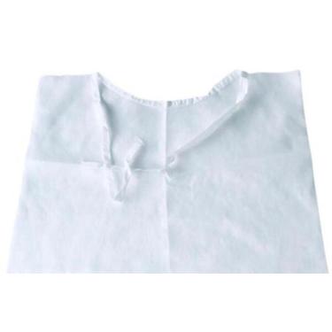 Imagem de Babador Descartável Tnt Com Tiras Branco 30G Pct 100Unids - O Broto De