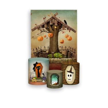 Imagem de Painel De Festa Vertical 1,50 x 2,20 + Trio De Capas Cilindro -  Árvor