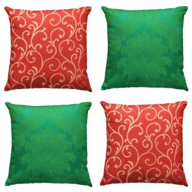 Imagem de Kit 4 Capas de Almofada de Natal Natalina Decorativas 45 x 45 - Millen