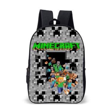 Imagem de Mochila Escolar Infantil Avulsa Game Minecrafit  Menino e Menina - Use